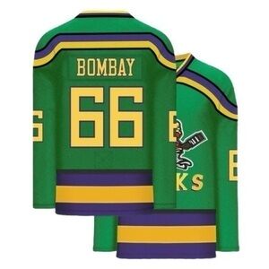 Men’s “Mighty Ducks” Inspired COACH BOMBAY Hockey Jersey - Size XL - NWOT